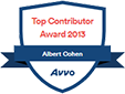 Avvo Top Contributor Award 2013 Albert Cohen